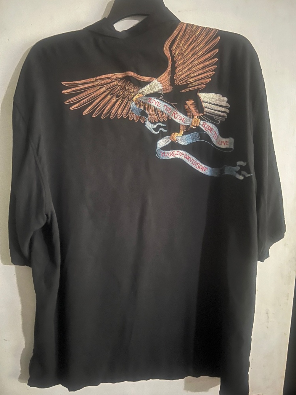 Harley Davidson / Tori Richards Button Front Silk Shirt , Size XXL